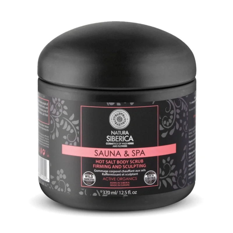 Natura Siberica Sauna & Spa Hot Salt Scrub, Slimming Hot Salt Body Scrub, 370ml