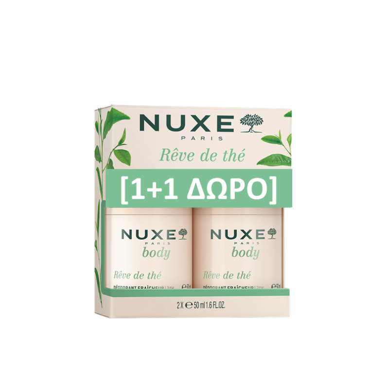 Nuxe Reve de the Fresh-Feel Deodorant 24h Αποσμητικό, 2x50ml