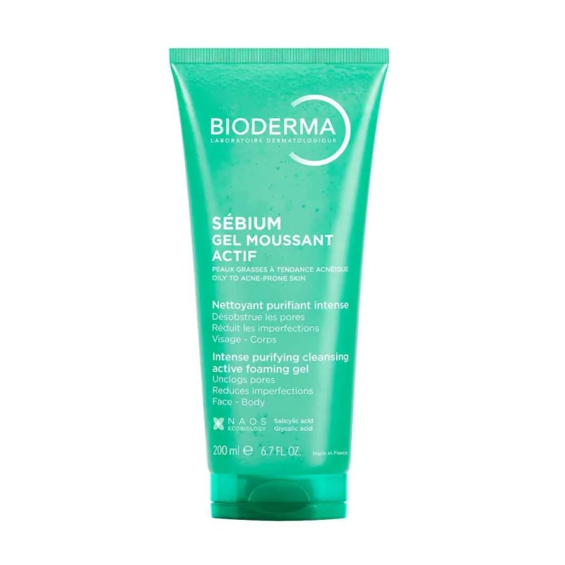 Bioderma Sebium Gel Moussant Actif, 200ml