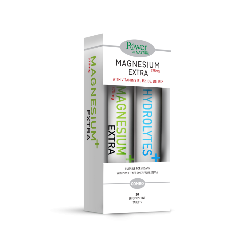 Power Health Promo Magnesium Plus Extra 375mg, 20eff.tabs & Hydrolytes Plus, 20eff.tabs, 1σετ