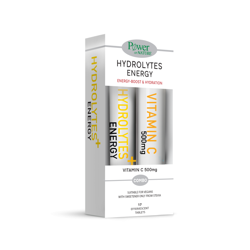 Power Health Promo Hydrolytes Energy Boost With Stevia17 αναβ. δισκια & Vitamin C 500mg 20 αναβ. δισκια
