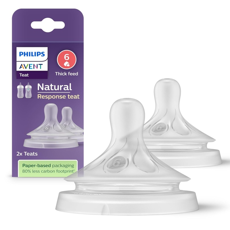 Philips Avent Θηλές Σιλικόνης Natural Response Ροή 6, 2τμχ, 6m+