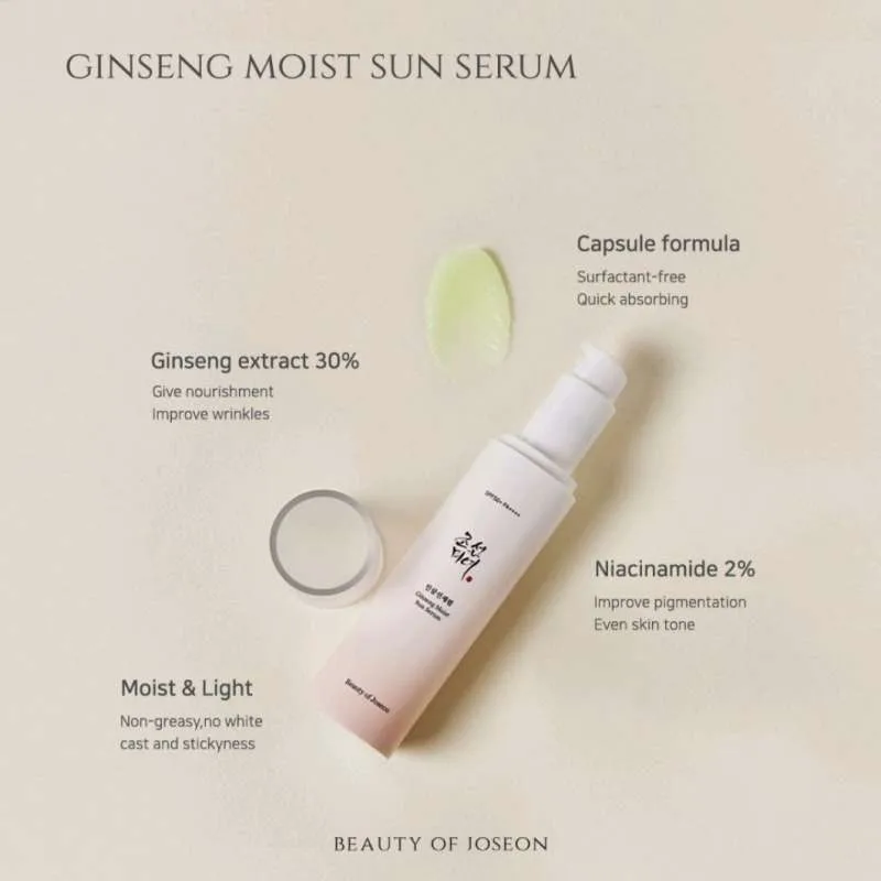 Beauty of Joseon Ginseng Moist Sun Serum SPF50+ PA++++, 50ml - Image 2