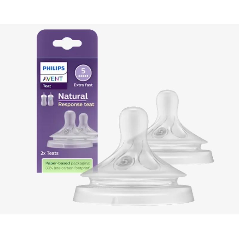 Philips Avent Θηλές Σιλικόνης Natural Response Ροή 5, 2τμχ, 6m+