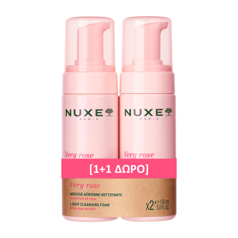 Nuxe Very Rose Light Cleansing Foam, 2x150ml