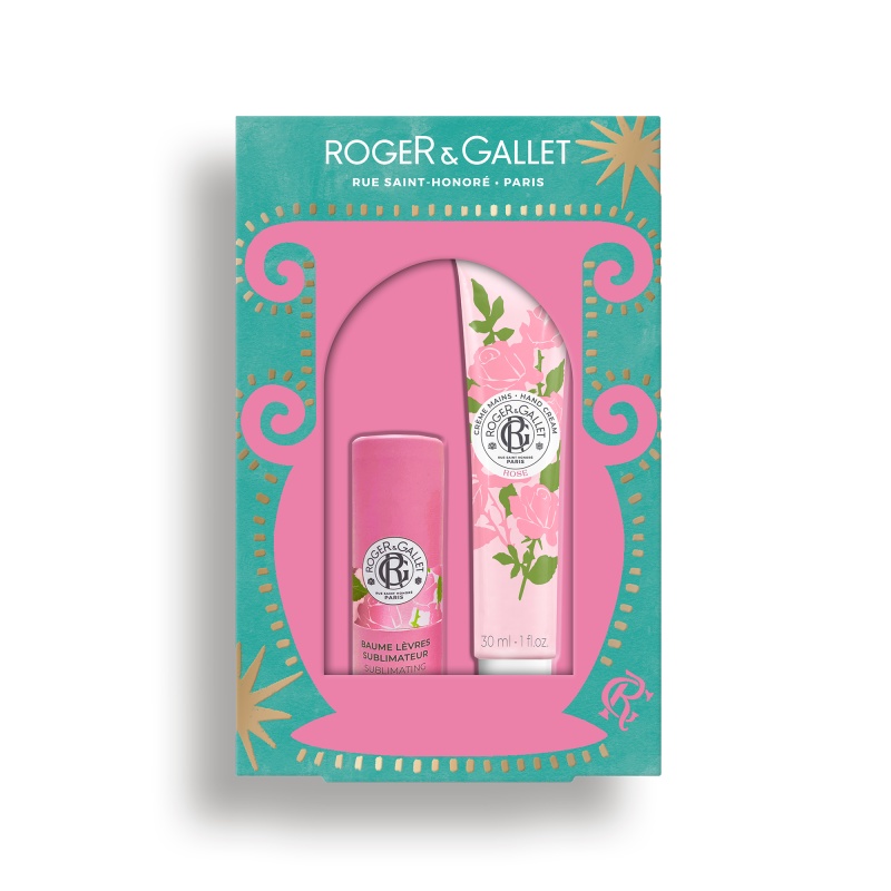 Roger & Gallet Christmas Gift Set με Rose Κρέμα Χεριών 30ml & Rose Beautifying Lip Balm, 3.5gr