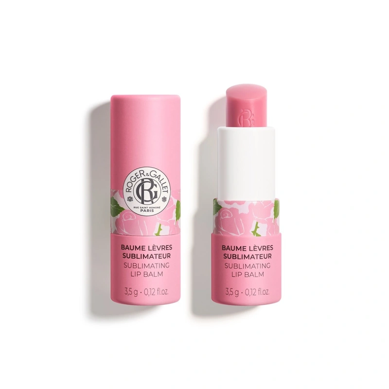 roger gallet rose lip balm για χείλη ρόζ με γεύση τριαντάφυλλου