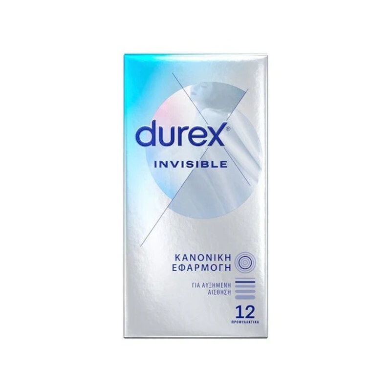 Durex Invisible Εξαιρετικά Λεπτά Προφυλακτικά, 12τμχ