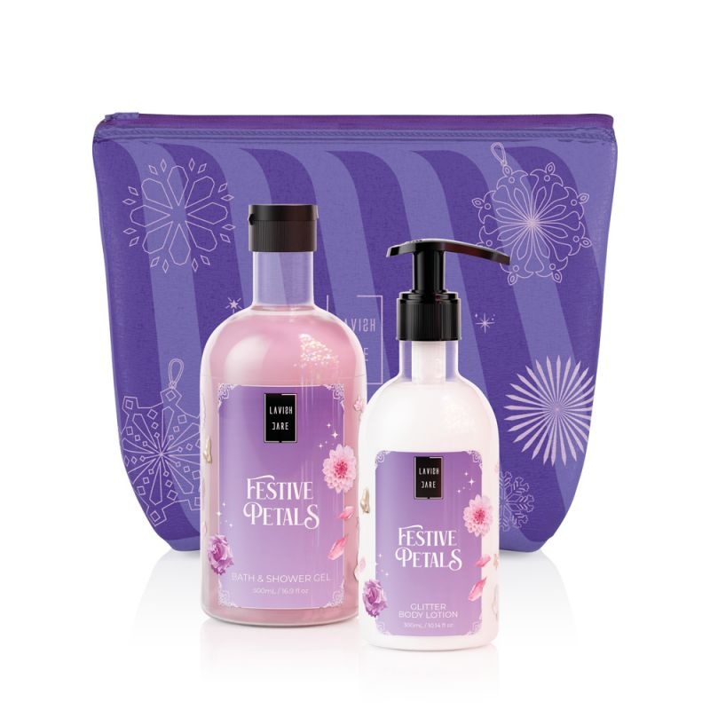 Lavish Care Festive Petals Christmas Set Αφρόλουτρο 500ml & Κρέμα Σώματος 300ml, 1σετ