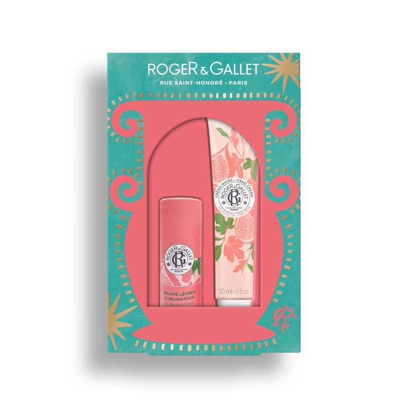 Roger & Gallet Christmas Gift Set Fleur de Figuier με Κρέμα Χεριών 30ml & Sublimating Lip Balm, 3.5gr