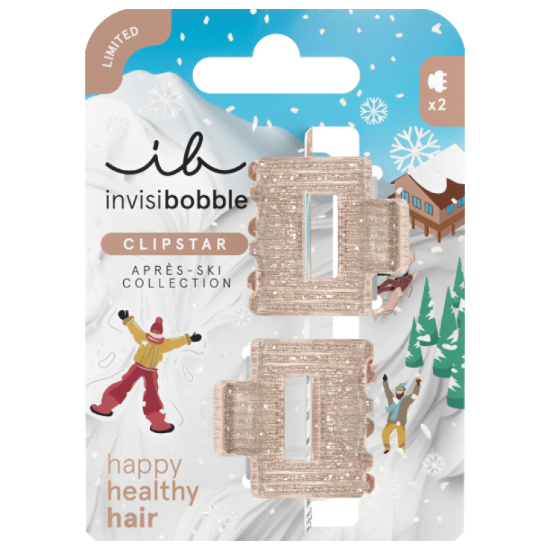 Invisibobble Apres-Ski Clipstar Shimmer Kλάμερ Μαλλιών, 2τεμ