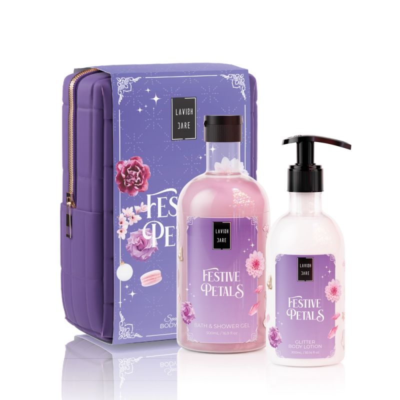 Lavish Care Festive Petals Christmas Set Αφρόλουτρο 500ml & Κρέμα Σώματος 300ml, 1σετ