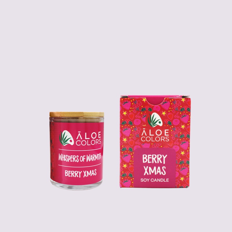Aloe Colors Berry Xmas Κερί Σόγιας, 150gr