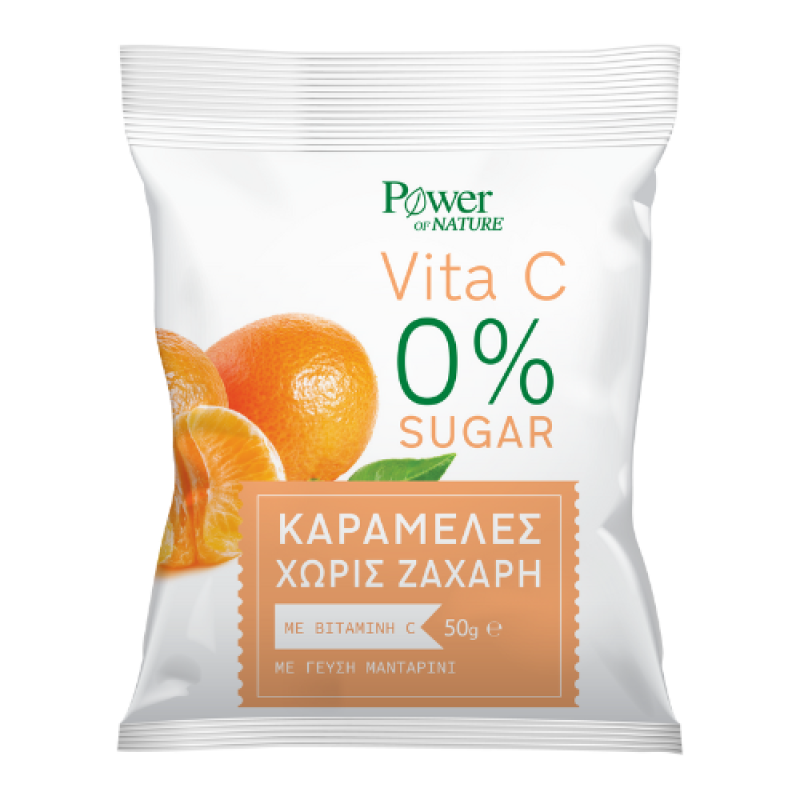 Power of Nature Vita C 0% Sugar Καραμέλες με Βιταμίνη C, 50g