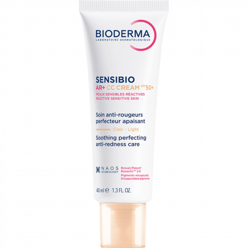 Bioderma Sensibio AR+ CC Cream Light Ενυδατική Κρέμα Προσώπου Ημέρας κατά της Ερυθρότητας με SPF 50+, 40ml