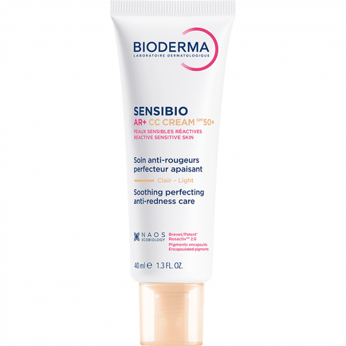 Bioderma Sensibio AR+ CC Cream Light Ενυδατική Κρέμα Προσώπου Ημέρας κατά της Ερυθρότητας με SPF 50+, 40ml