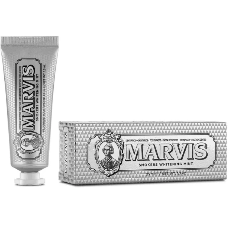Marvis Smokers Whitening Mint Λευκαντική Οδοντόκρεμα για Καπνιστές, 25ml