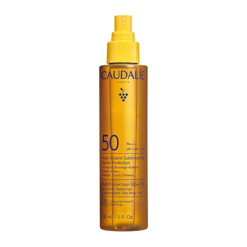 Caudalie High Protection Glow Oil Αντηλιακό Λάδι Προσώπου, Σώματος και Μαλλιών με SPF 50, 150ml