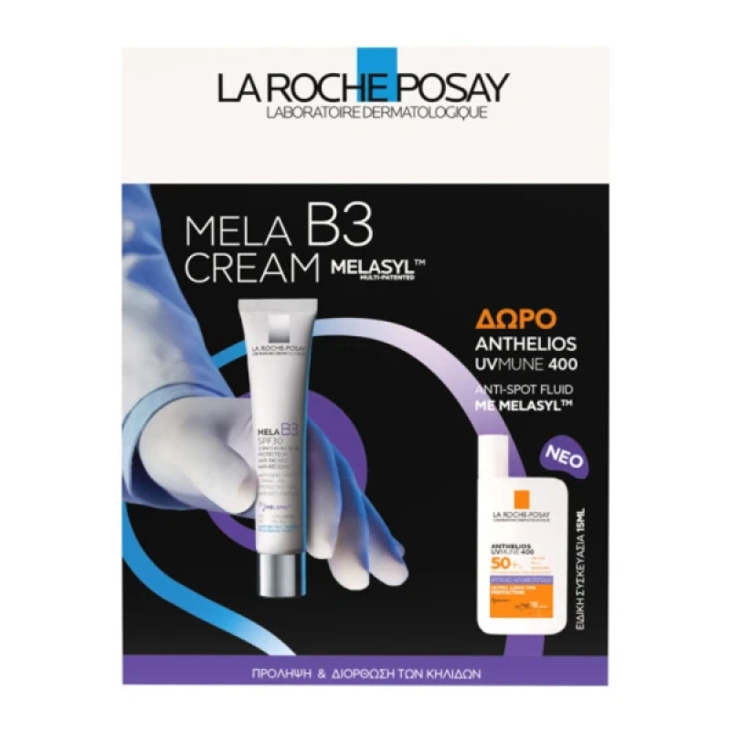 La Roche Posay Promo Mela B3 Cream SPF30, 40ml & Δώρο Anthelios Uvmune 400 Anti-Dark Spot Fluid SPF50+, 15ml