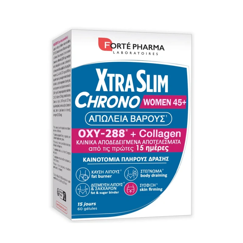 Forté Pharma XtraSlim Chrono Weight Loss 45+  women 60 καψουλες.Συμπλήρωμα Διατροφής για Απώλεια Βάρους