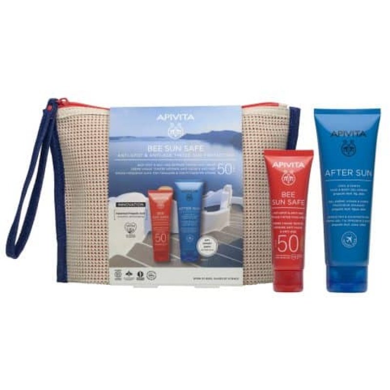 Apivita Promo Bee Sun Safe Hydra Fresh Sun Protection με Hydra Fresh Face Gel-Cream Ενυδατική Κρέμα-Gel Προσώπου Κατά των Πανάδων & των Ρυτίδων SPF50, 50ml & Δώρο After Sun Cool & Sooth Δροσιστική & Καταπραϋντική Κρέμα-Gel για Πρόσωπο & Σώμα, 100ml