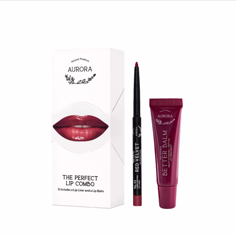 Aurora Perfect Lip Combo - Red Velvet Burgundy