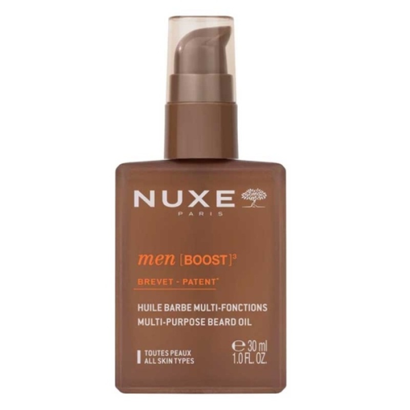 Nuxe Men Boost Beard Oil Care Ξηρό Λάδι Για Μούσια & Γένια 30ml