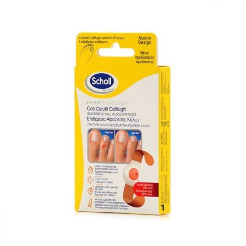 Scholl Calli Επιθέματα Αφαίρεσης Κάλων, 4 τεμ