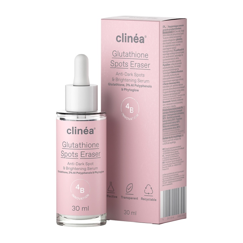 Clinea Glutathione Spots Eraser Anti-Dark Sport & Brightening Serum Ορός Κατά των Κηλίδων & της Υπερμελάγχρωσης, 30ml