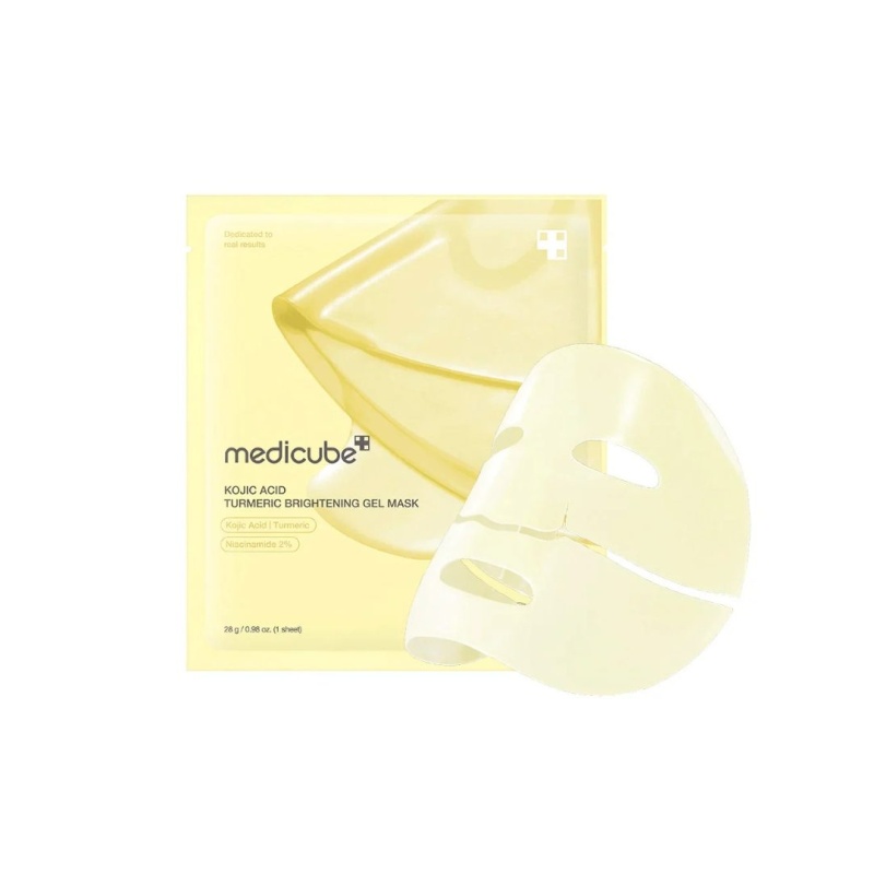 Μedicube Kojic Acid Turmeric Brightening Gel Mask, μάσκα με ρετινόλη και kojic acid, 1 τεμ
