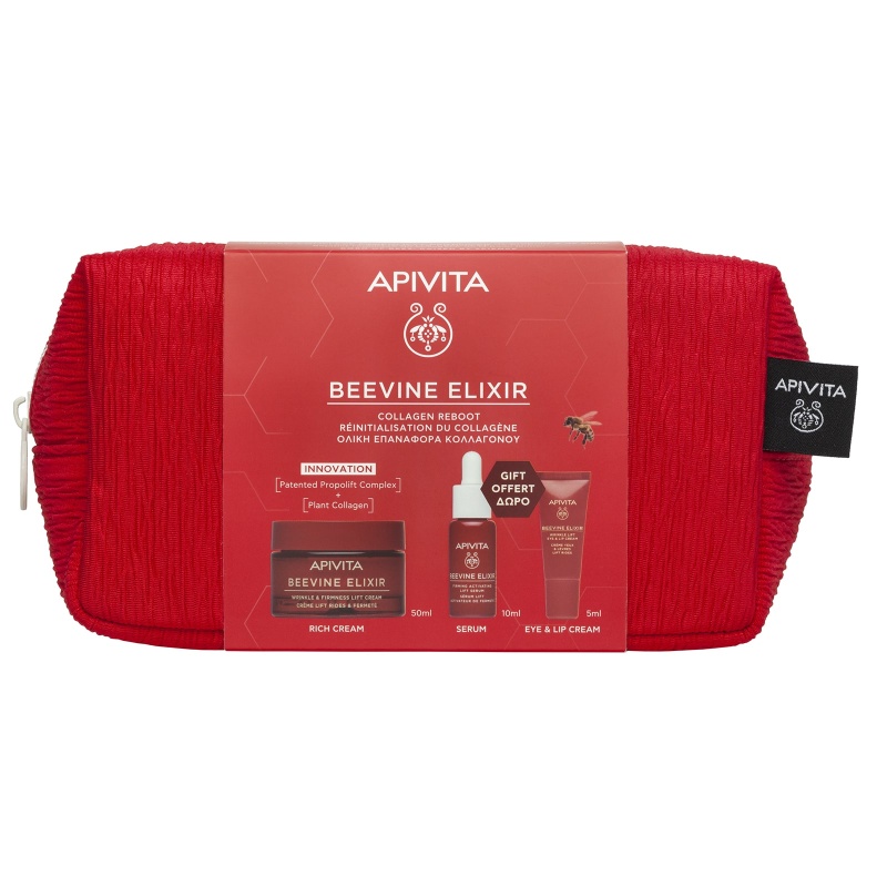 Apivita Promo Beevine Elixir – Περιποίηση για Ρυτίδες, Σύσφιξη & Lifting – Πλούσια Υφή, 1σετ