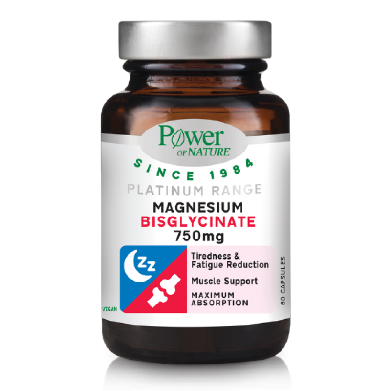 Power of Nature Magnesium Bisglycinate 750mg, 60caps