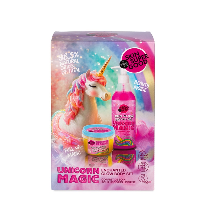 Organic Shop Σετ Δώρου Unicorn Magic, Enchanted Glow Body Set, 250ml