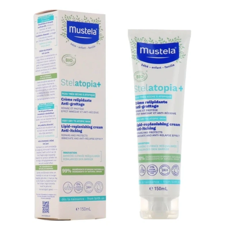 Mustela Stelatopia+ Lipid Replenishing Anti-Itching Cream, 150ml