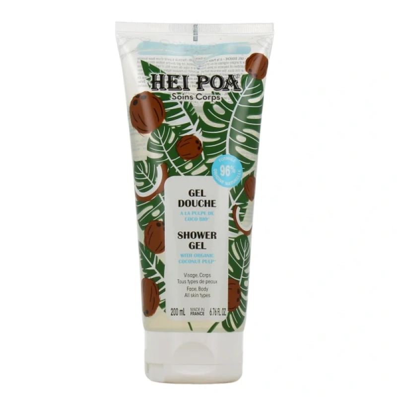 Hei Poa Shower Gel with Organic Coconut Pulp, 200ml