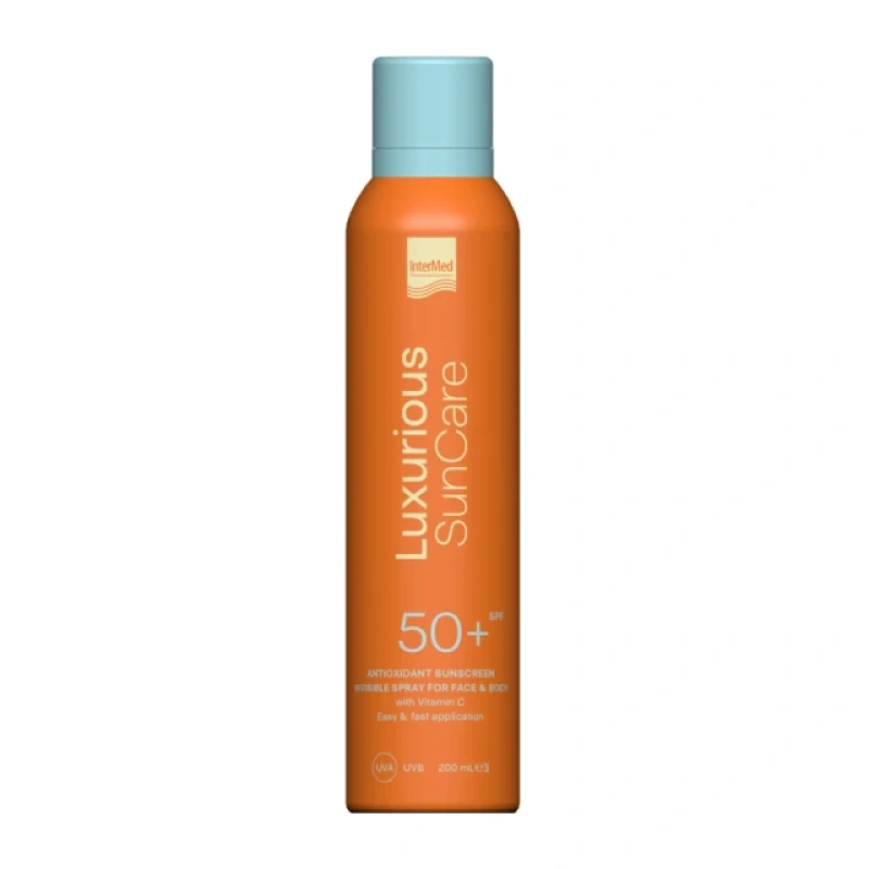 Intermed Luxurious Sun Care Antioxidant Sunscreen Invisible Spray Face & Body SPF50, 200ml