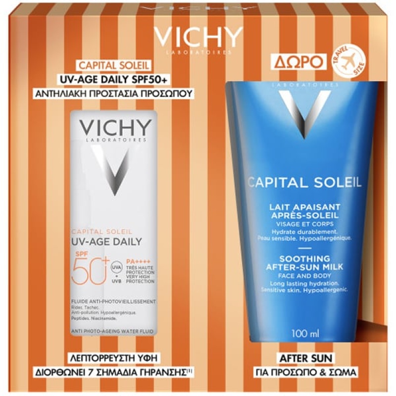 Vichy Capital Soleil UV-Age Daily SPF50+, 40ml + ΔΩΡΟ After Sun, 100ml
