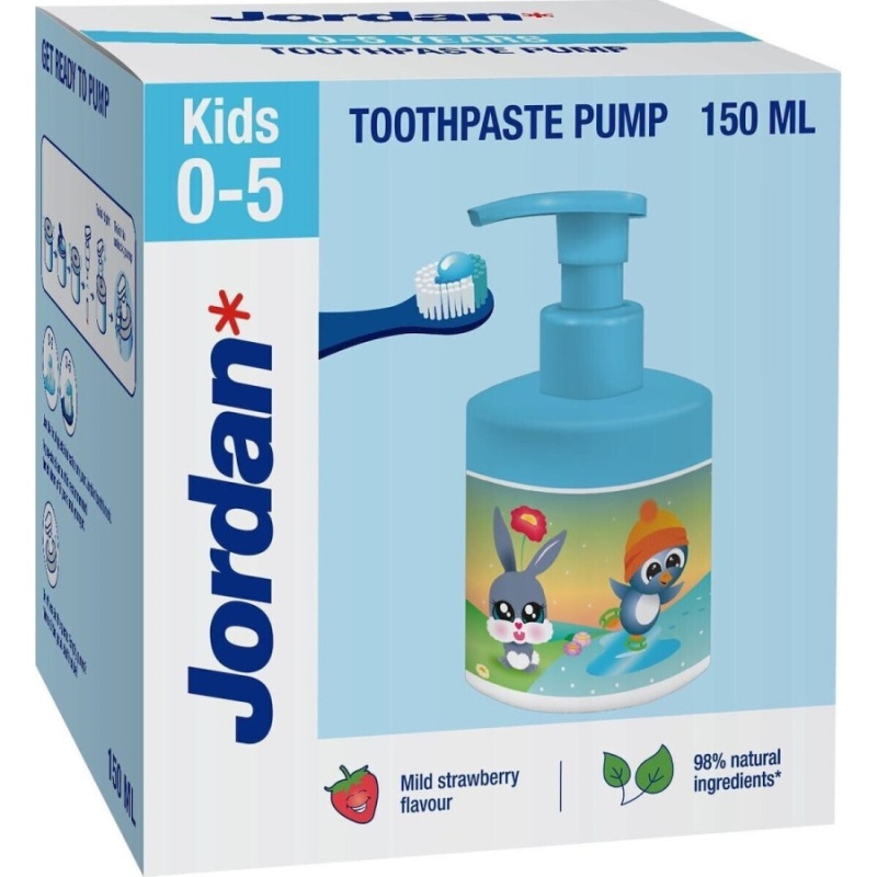Jordan Toothpaste Παιδική Οδοντόκρεμα με Γεύση Φράουλα 0-5χρονών, 150ml