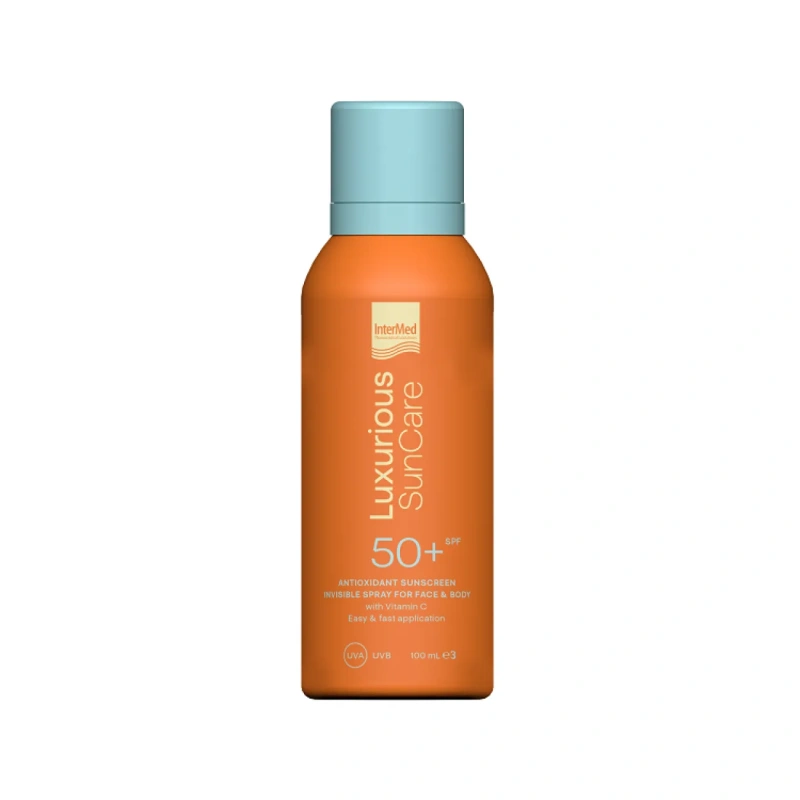 Intermed Luxurious Sun Care Antioxidant Sunscreen Invisible Spray Face & Body SPF50, 100ml