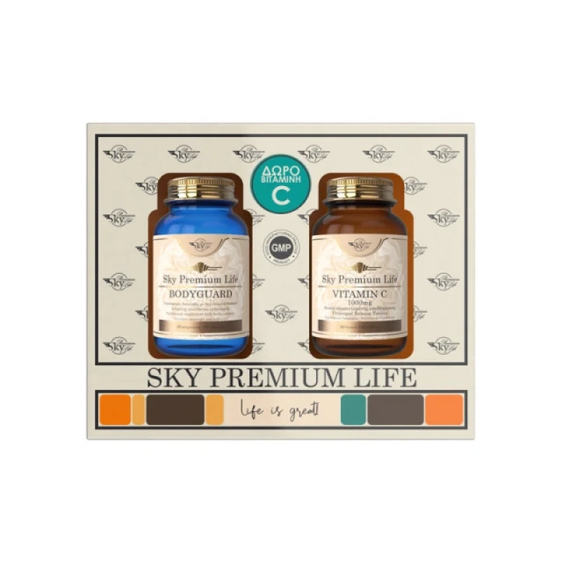 Sky Premium Life With Bodyguard & Δώρο Vitamin C, 1000Mg
