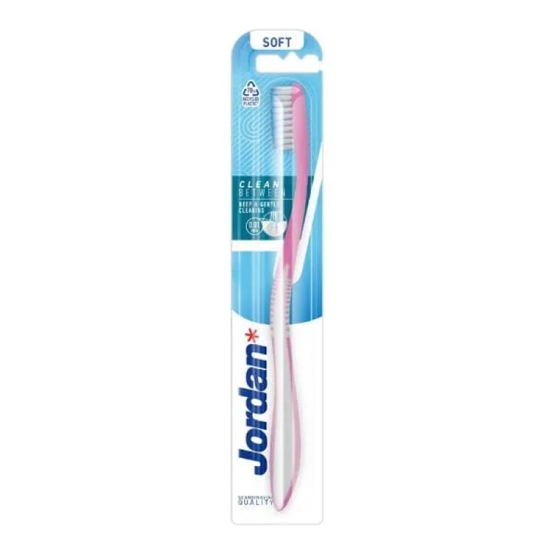 Jordan Clean Between Soft Toothbrush Μαλακή Οδοντόβουρτσα Ενηλίκων