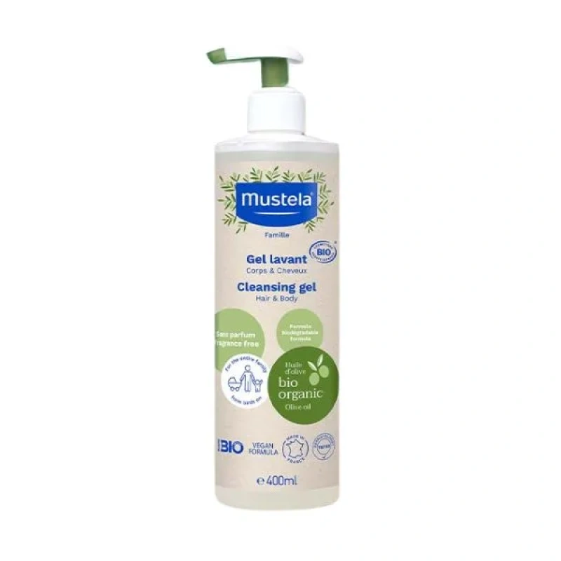 Mustela Bio Cleansing Gel Body & Hair, 400ml