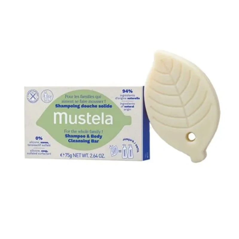 Mustela Shampoo & Body Cleansing Bar, 75gr