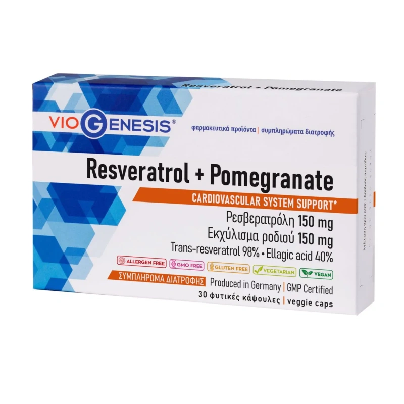 VioGenesis Resveratrol + Pomegranate, 30caps