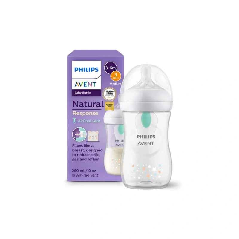 Philips Avent Natural Response Πλαστικό Μπιμπερό 3-6m, 260ml