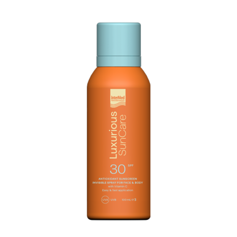 Intermed Luxurious Sun Care Antioxidant Sunscreen Invisible Spray Face & Body SPF30, 100ml
