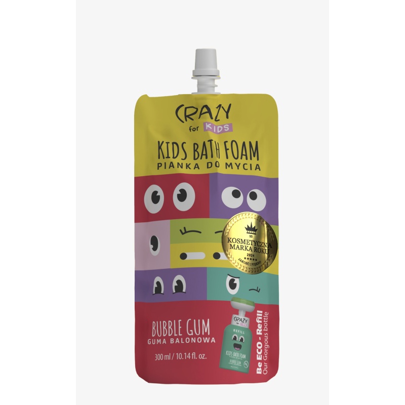 Crazy for Kids Παιδικό Αφρόλουτρο Bubble Gum - Refill, 300ml