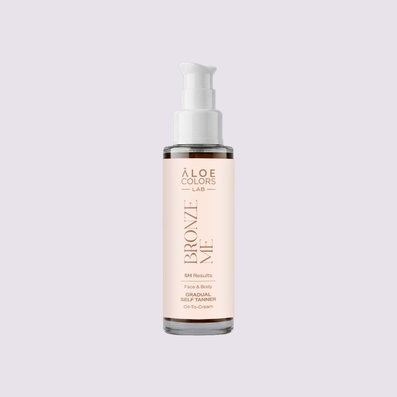 Aloe Colors Bronze Me Gradual Self Tanner Oil to Cream, 50ml