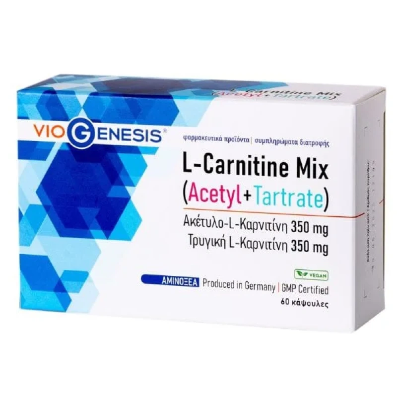 Viogenesis L-Carnitine Mix Συμπλήρωμα Διατροφής Με Καρνιτίνη, 60caps